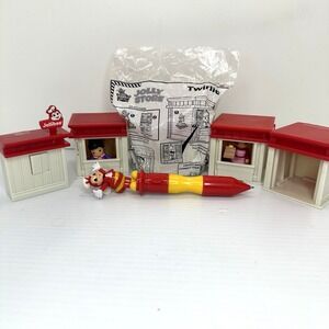 Jollibee Jolly Store Playset Toy Lot Buildings Figures & Mascot Pen Promo